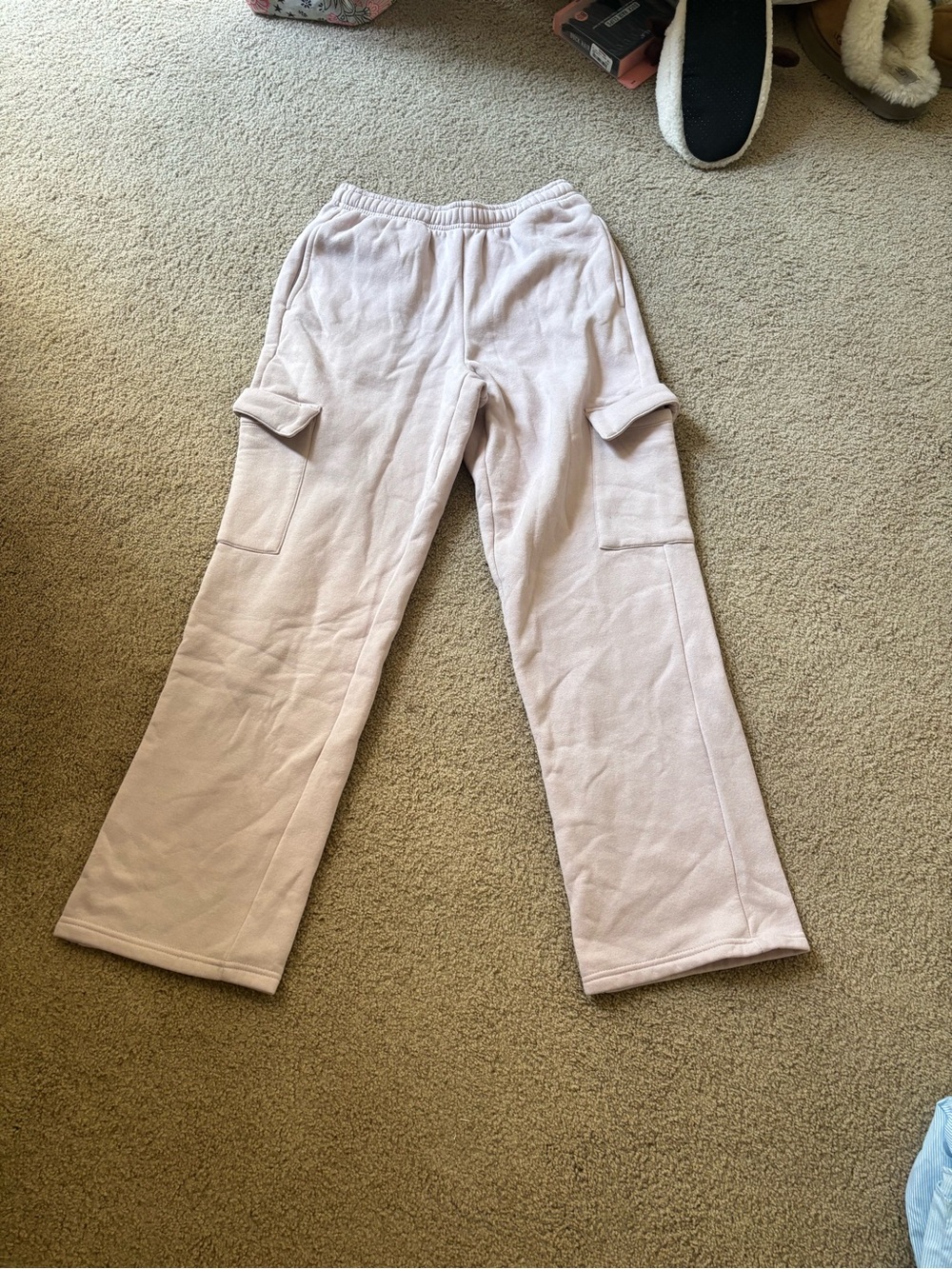 PINK ROSE Light Pink Cargo Sweatpants
